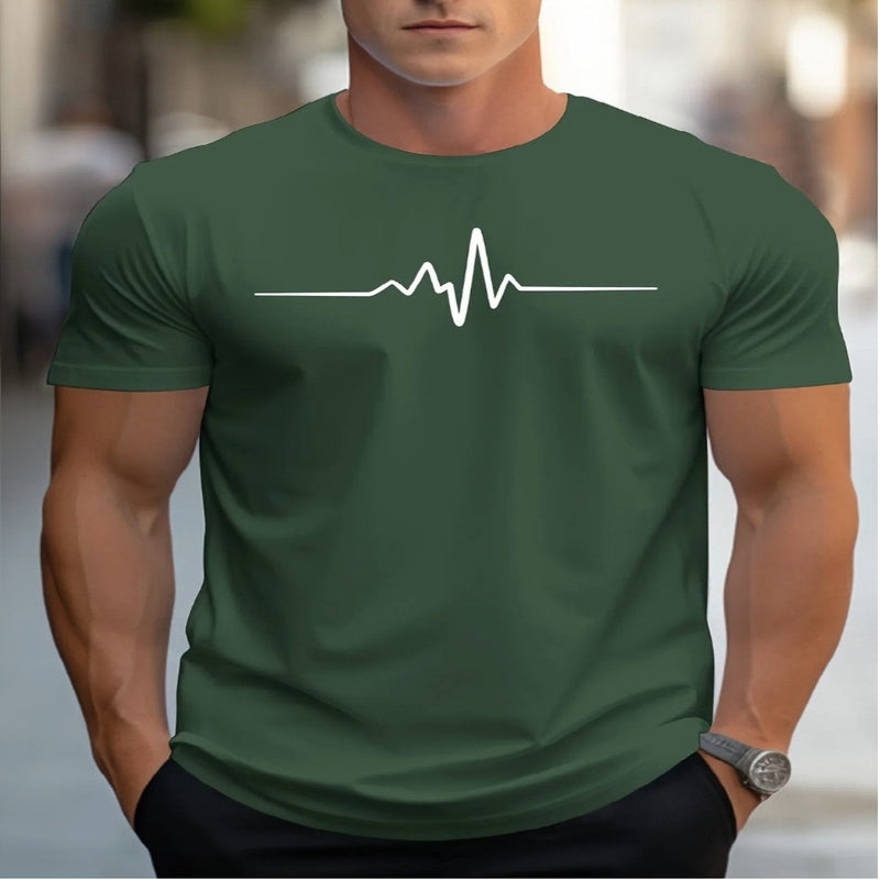 Camiseta Masculina 100% Algodão - Estampa, Slim Fit, Manga Curta