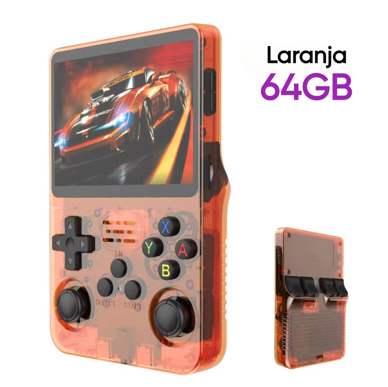 🎮 Game Console Retrô Portátil R36S – Diversão Sem Limites no Seu Bolso! 🚀 128GB, Tela IPS 3.5", Sistema Linux, +64GB de Jogos 🔥