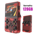 🎮 Game Console Retrô Portátil R36S – Diversão Sem Limites no Seu Bolso! 🚀 128GB, Tela IPS 3.5", Sistema Linux, +64GB de Jogos 🔥
