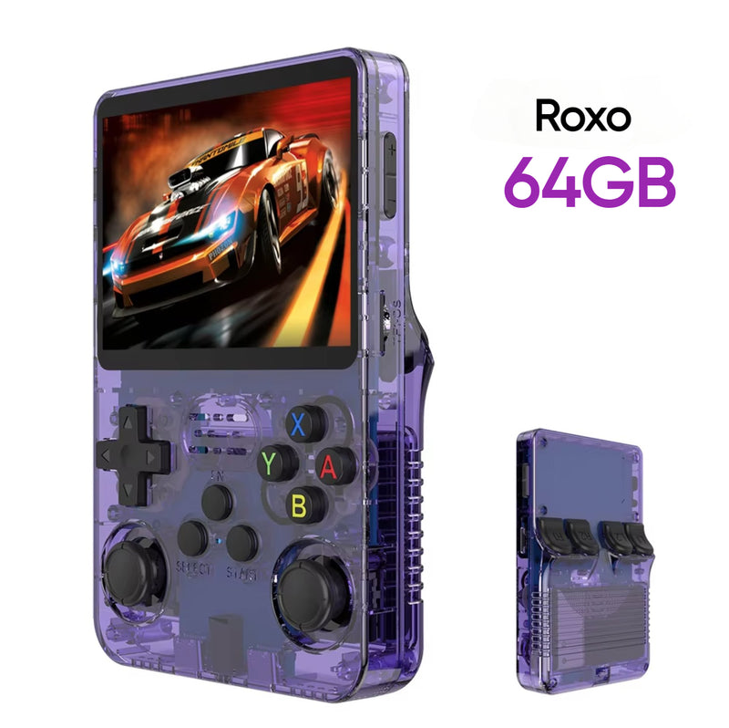 🎮 Game Console Retrô Portátil R36S – Diversão Sem Limites no Seu Bolso! 🚀 128GB, Tela IPS 3.5", Sistema Linux, +64GB de Jogos 🔥