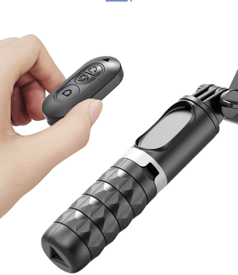 Tripé de Rotação 360° com Estabilizador Gimbal para Smartphones.