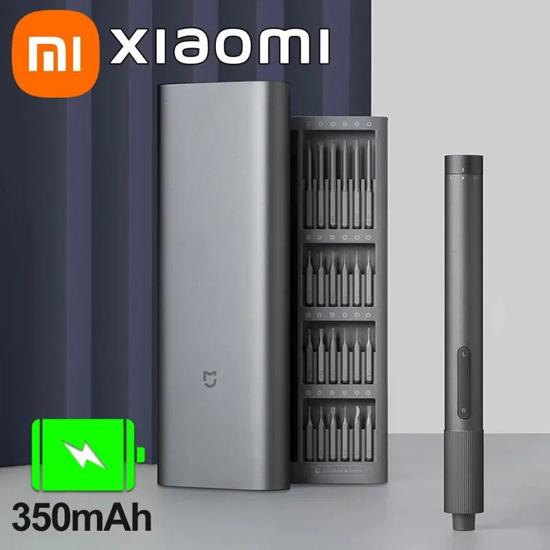 Kit Magnético de Chave de Fenda Elétrica Xiaomi Mijia de Precisão - 24 Peças - Conjunto de Ferramentas para Reparo de Casa Inteligente, Telefone e PC.