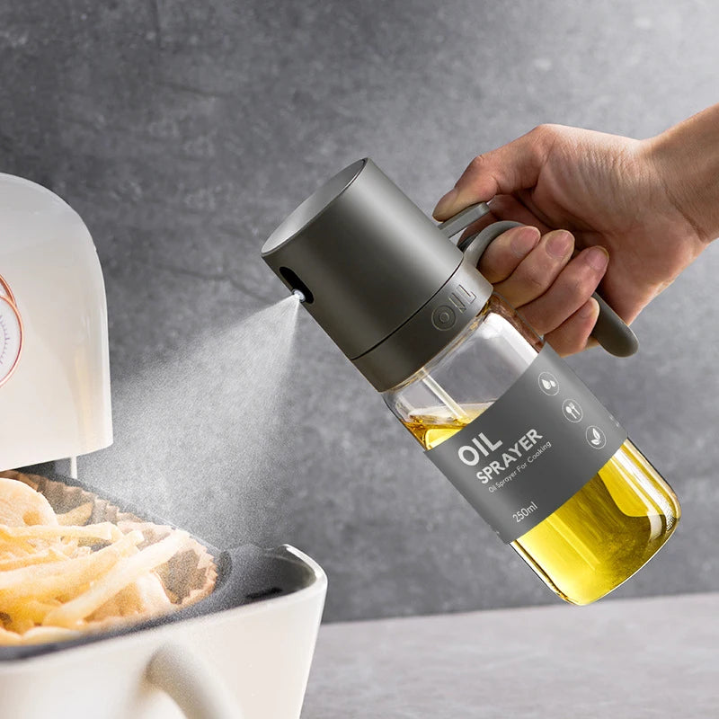 Garrafas de Spray de Óleo de Vidro Borosilicato de 250ml - Perfeito para Cozinhar, Fritar na Air Fryer e Assar.