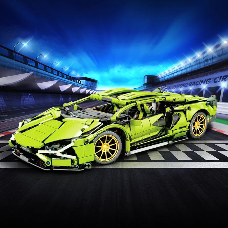 Super Carros – Modelo de Carro de Corrida para Montar em blocos